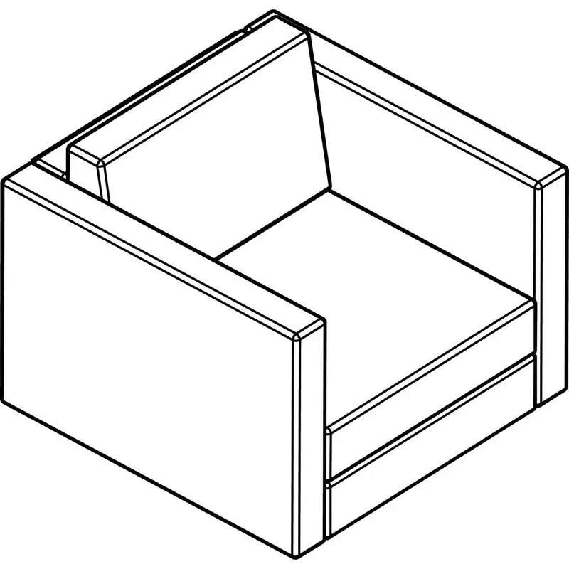Arold Cube 300 Armchair [SKU - AROCU305WH05]EA