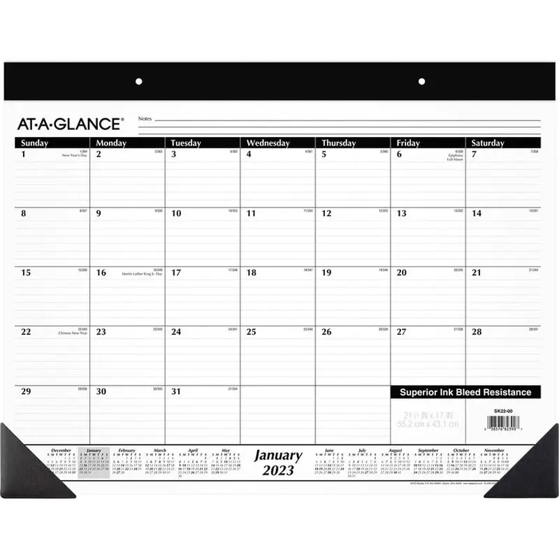 At-A-Glance Monthly Desk Pad [SKU - AAGSK2200]EA