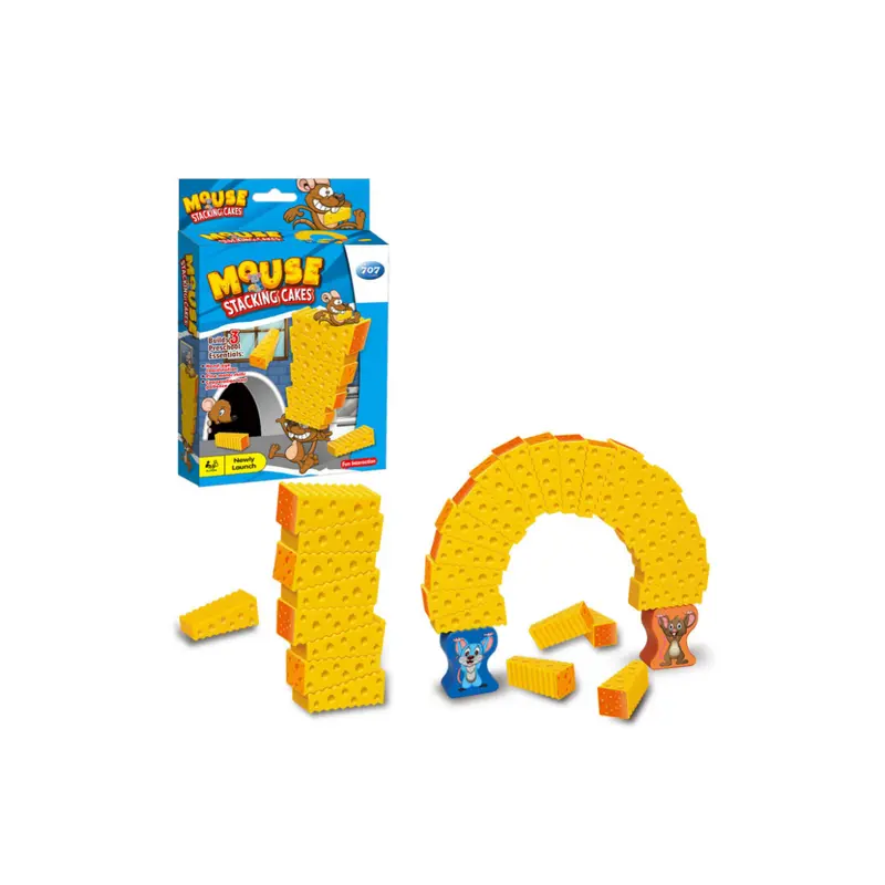 Yellow Mouse Cheese Stacking Game