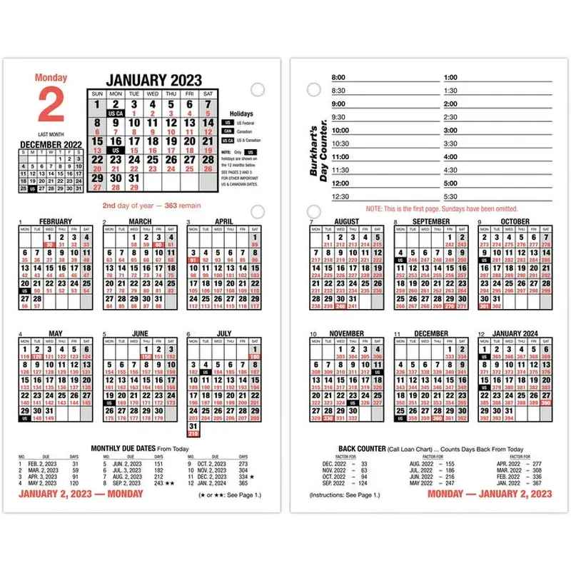 At-A-Glance Burkhart's Day Counter Daily Calendar Refill [SKU - AAGE71250]EA