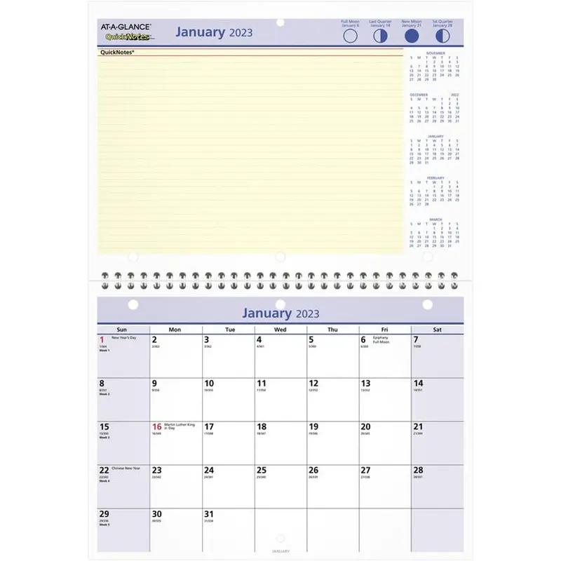 At-A-Glance QuickNotes Monthly Wall Calendar [SKU - AAGPM5028]EA