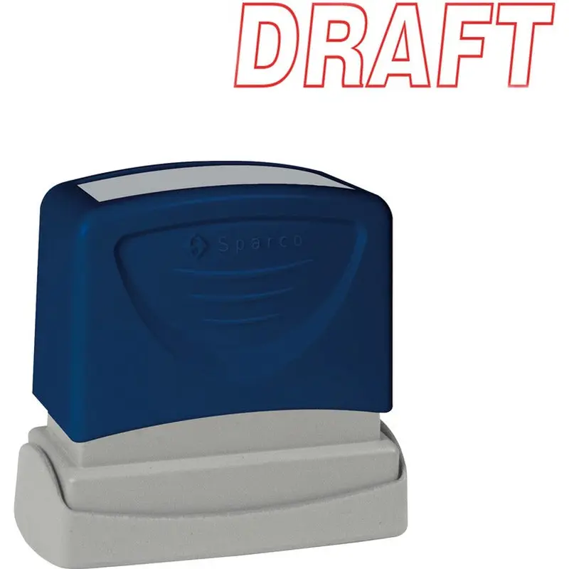 Sparco DRAFT Red Title Stamp [SKU - SPR60017]EA