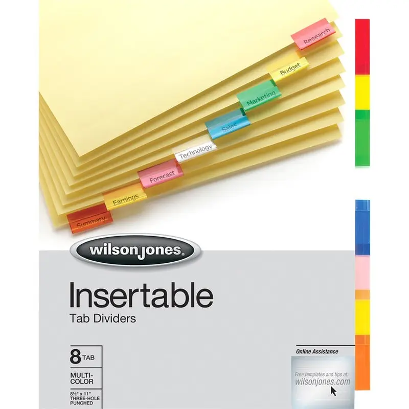 Wilson Jones Insertable Tab Dividers [SKU - WLJ54311]ST
