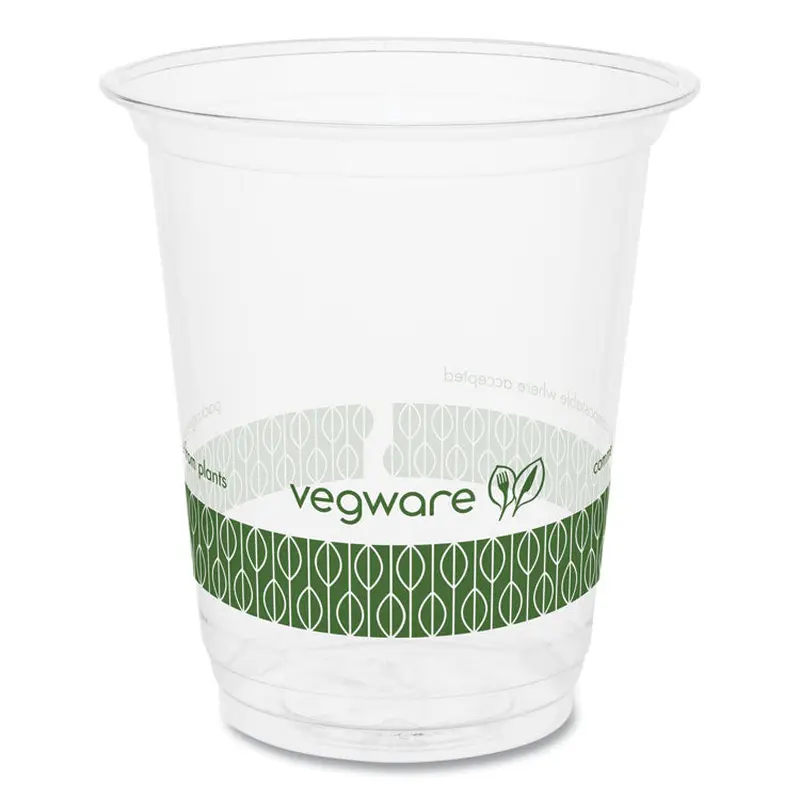 76-Series Cold Cup, Compostable, 7 oz, Clear/Green, 1,000/Carton