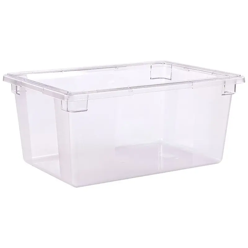 StorPlus Polycarbonate Food Storage Container, 16.6 gal, 18 x 26 x 12, Clear, Plastic
