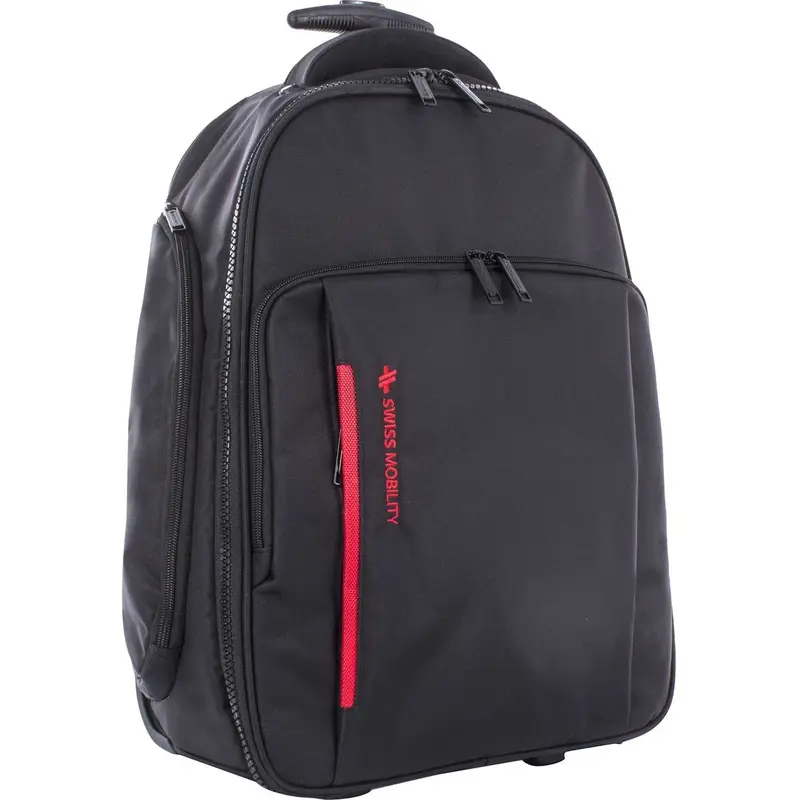Swiss Mobility Carrying Case (Backpack) for 15.6" Wheel, Computer - Black