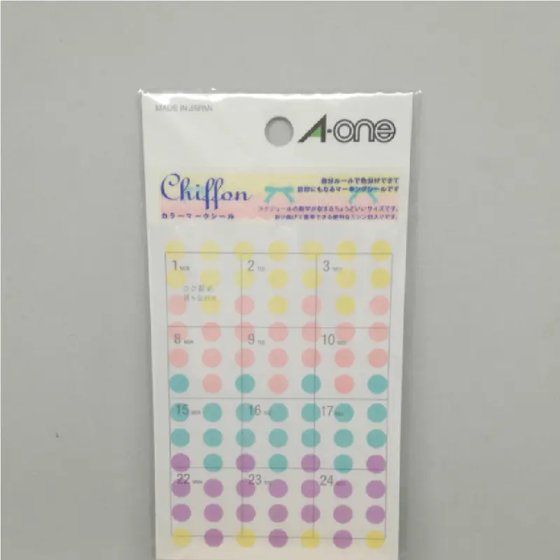 A One Schedule Sticker - Chiffon