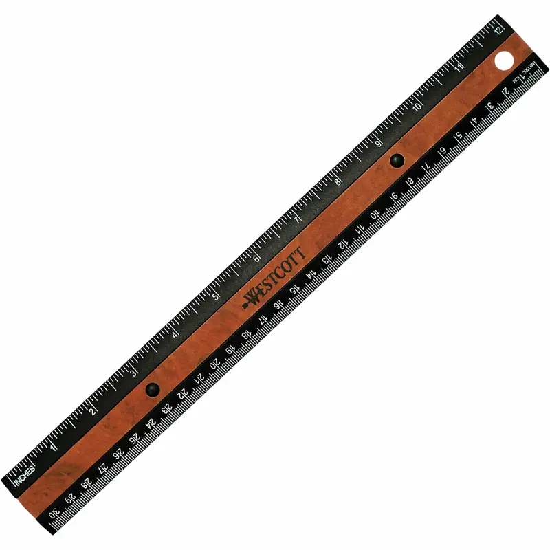 Westcott 12" KleenEarth Faux Burled Wood Ruler