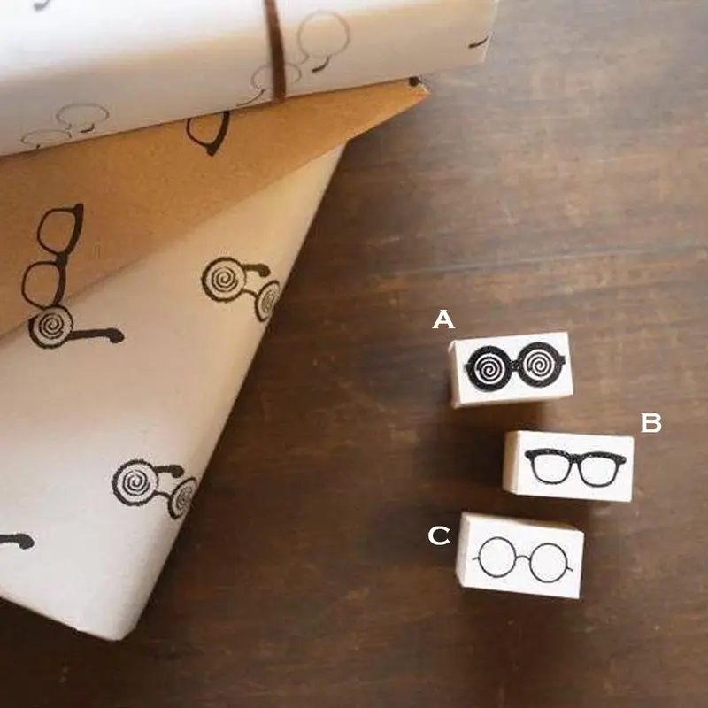 36 Sublo Glasses Rubber StampA