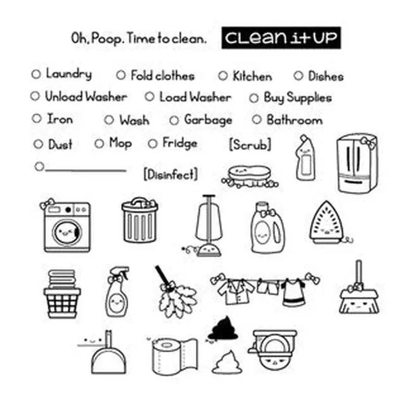SweetStamp Shop Clear Stamp LargeClean It Up