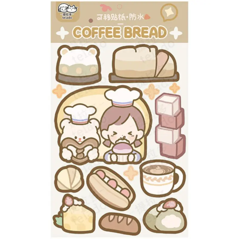 Telado Abu Series Large StickersCoffee Bread