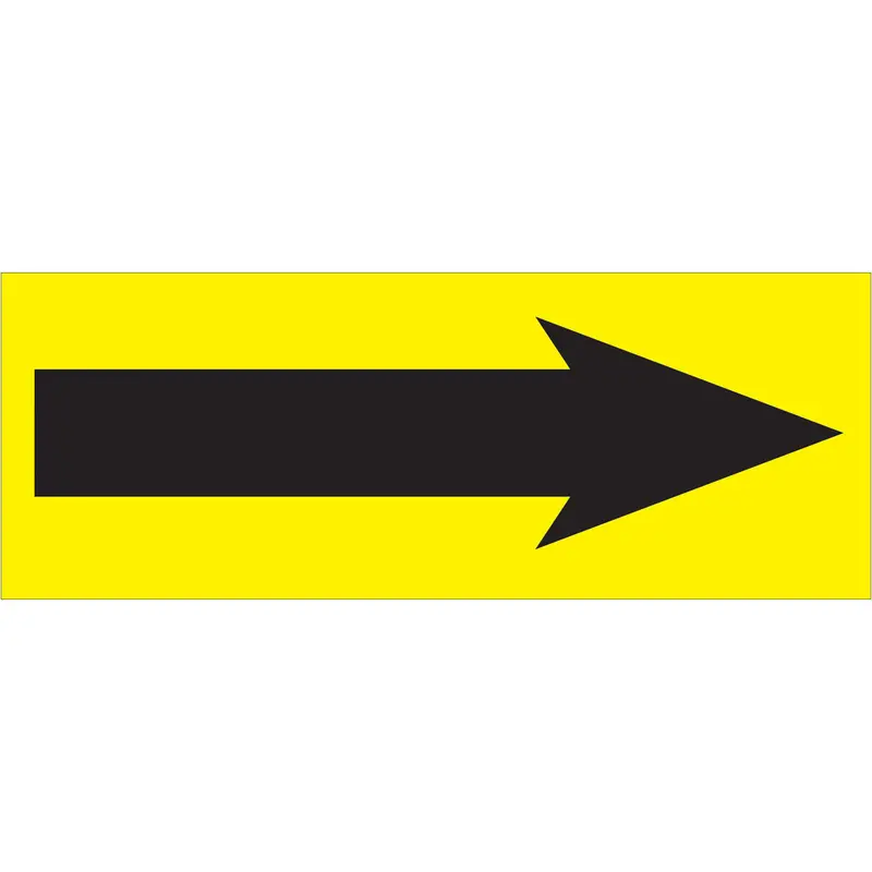 1 1/2 x 4" - "Arrow" Fluorescent Yellow Labels 500/Roll