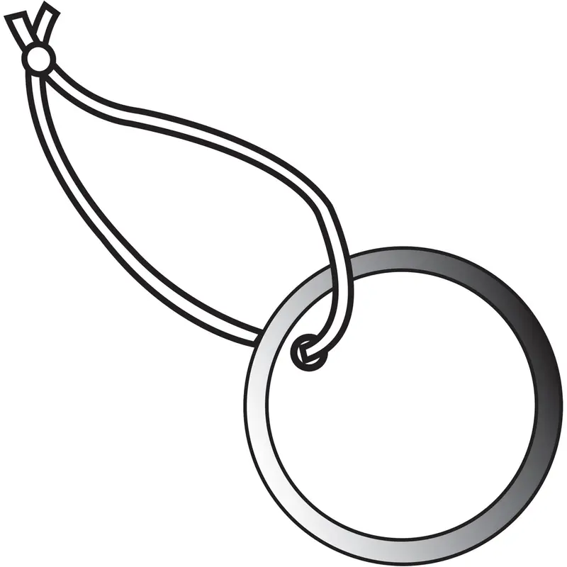 1" Metal Rim Tags - Pre-Strung 100/Case
