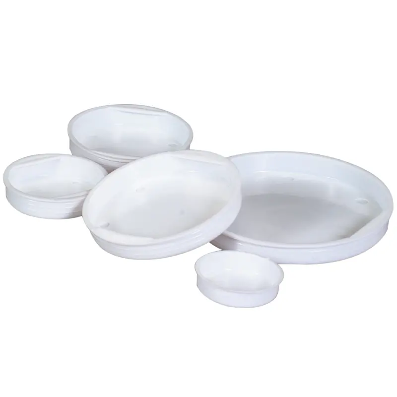 10 White Plastic End Caps 100/Case