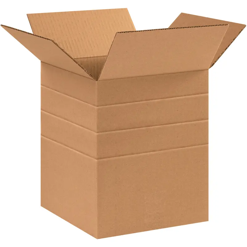 10 x 10 x 12 Multi Depth Corrugated Boxes 25/Bundle