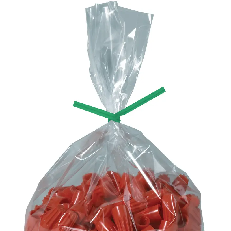 10 x 5/32 Green Paper Twist Ties 2000/Case