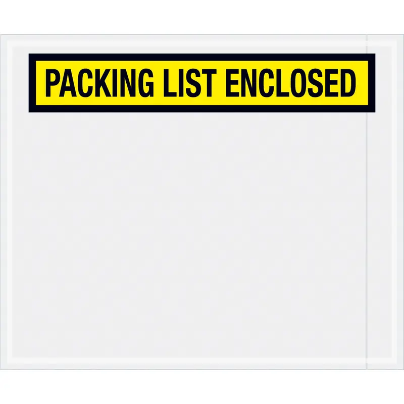 10 x 12 Packing List Envelopes (Panel Face) - YELLOW 500/Case