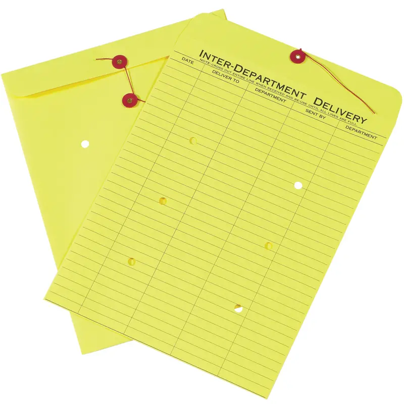 10 x 13 Yellow Inter-Department Envelopes 100/Case