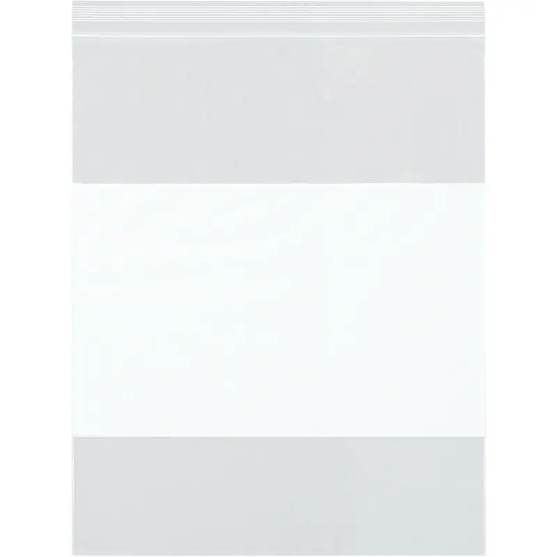 10 x 15 (2 mil) Reclosable Poly Bags With White Block 1000/Case