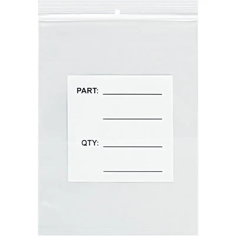12 x 15 - 4 Mil Parts Bags w/ Hang Holes 500/Case