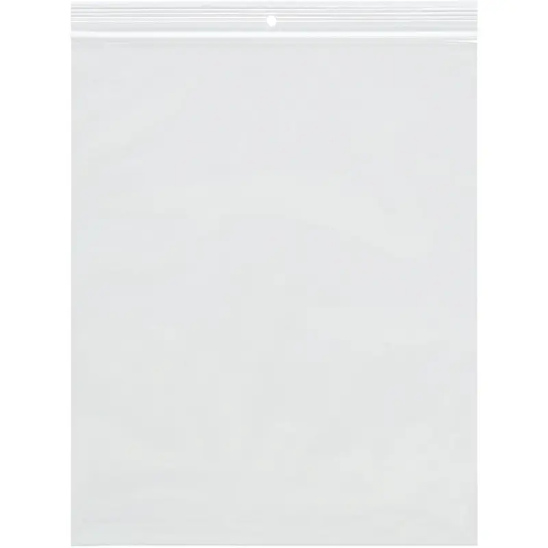 12 x 15 (4 mil) Reclosable Poly Bags With Hang Hole 1000/Case