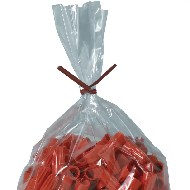 12 x 5/32 Red Paper Twist Ties 2000/Case