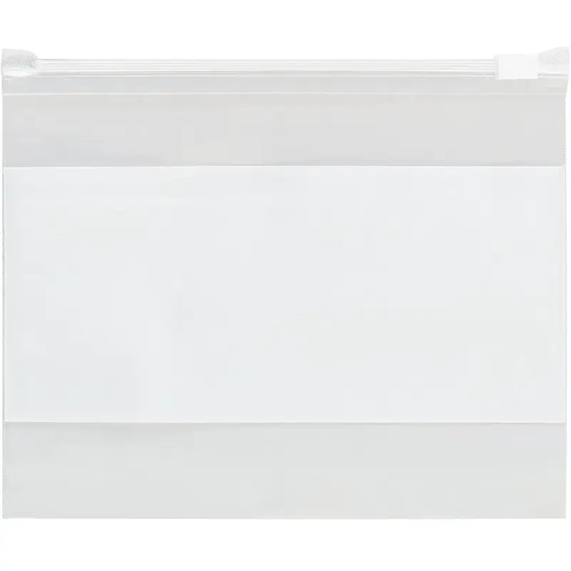 16 x 12 (3 mil) Slider Grip Reclosable Poly Bags w/ White Block 100/Case