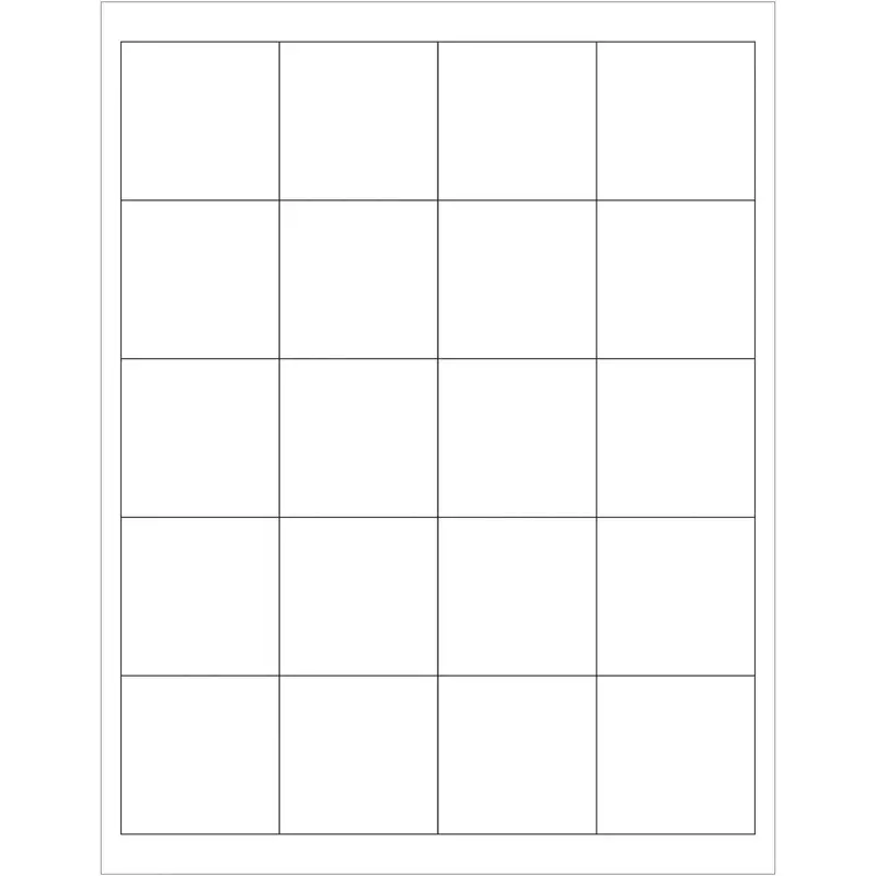 2 x 2" Weather-Resistant Laser Labels 2000/Case