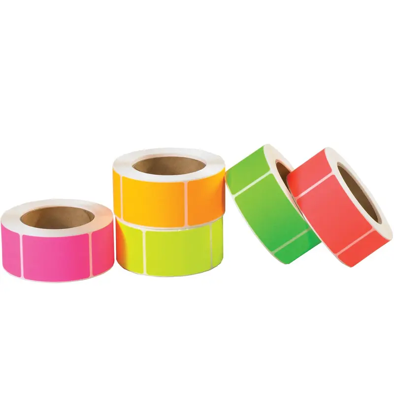 2 x 4" Fluorescent Packs Inventory Rectangle Labels 5000/Case