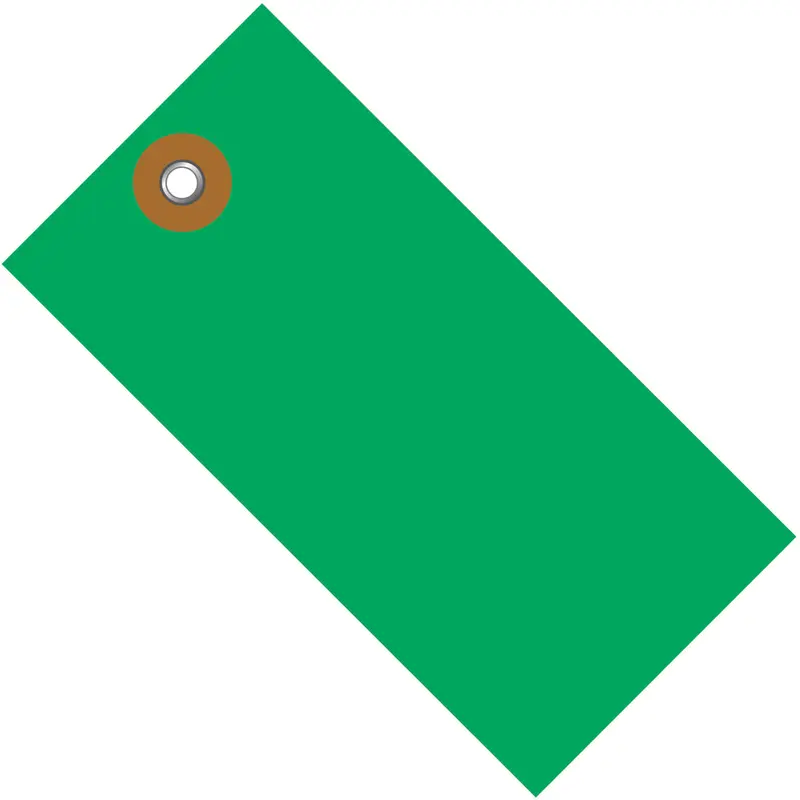 3 1/4x 1 5/8 Green Tyvek Shipping Tag 100/Case