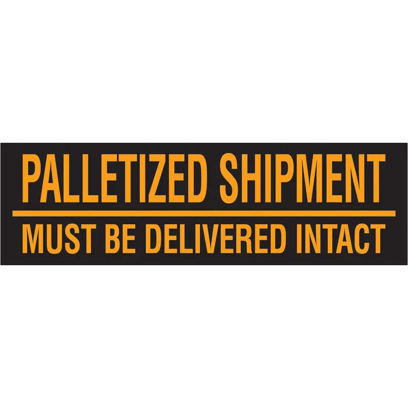 3 x 10" - "Must Be Delivered Intact" (Fluorescent Orange) Labels 500/Roll