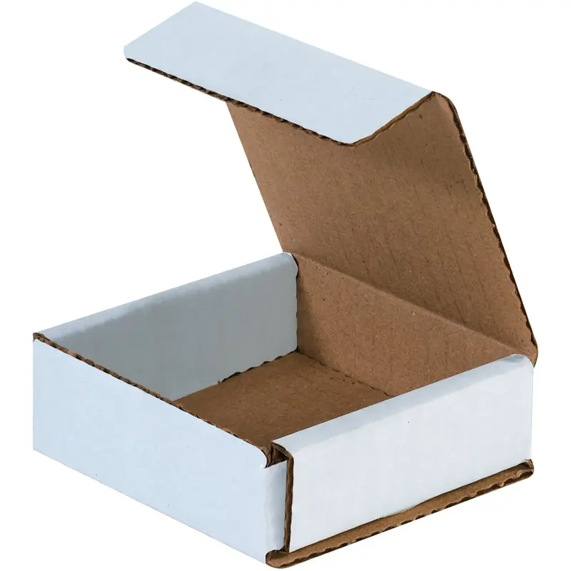 3 x 3 x 1 White Corrugated Mailers 50/Bundle