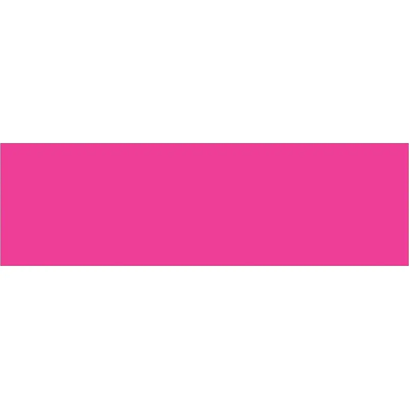 3 x 10" Fluorescent Pink Inventory Rectangle Labels 250/Roll