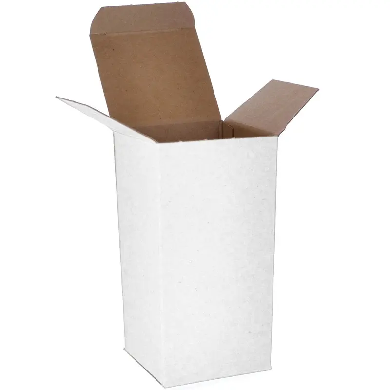 3 x 3 x 6 White 24pt 1-pc Chipboard Folding Carton 250/Case