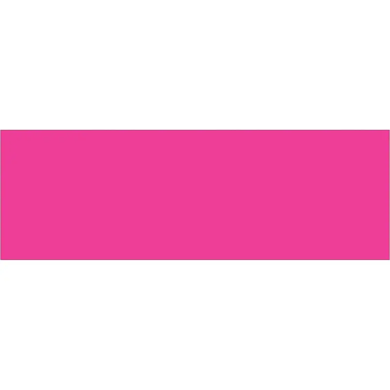 3 x 9" Fluorescent Pink Inventory Rectangle Labels 250/Roll