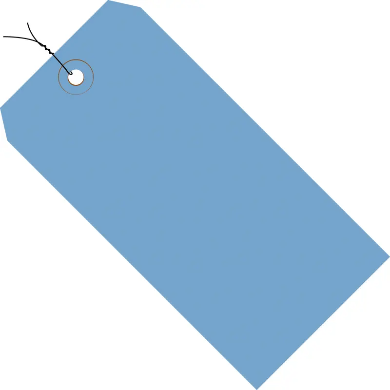 3-3/4 x 1-7/8 Pre-Wired Royal Blue Tags (THICK BOARD - 13 POINT) 1000/Case