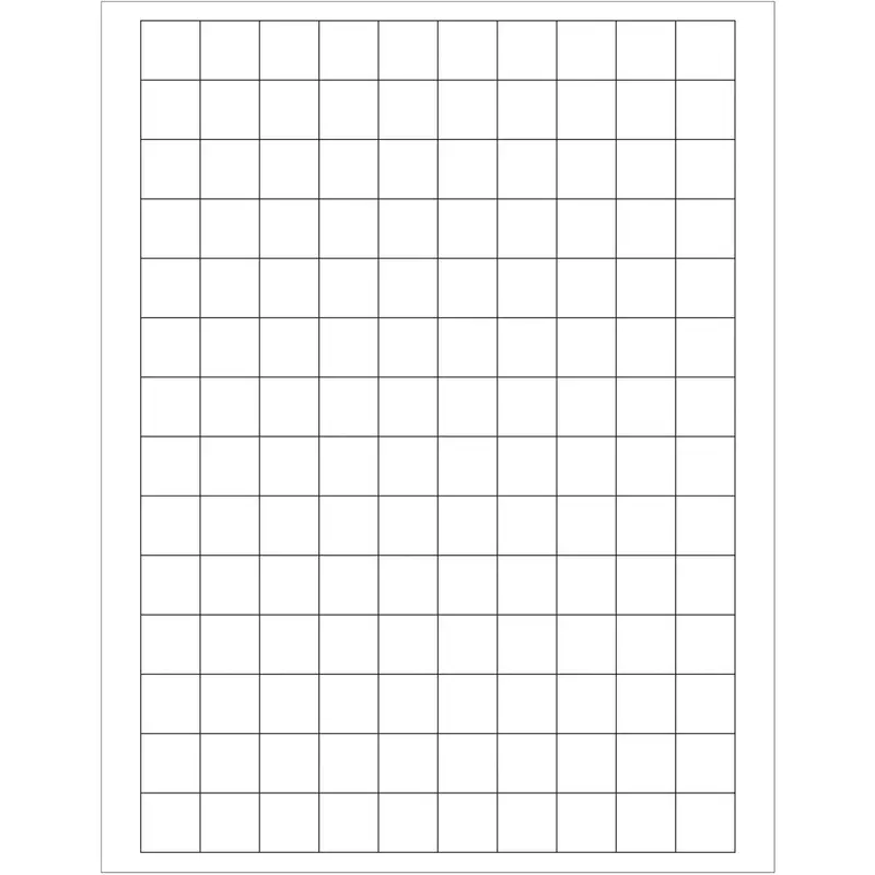 3/4 x 3/4" White Rectangle Laser Labels 14000/Case