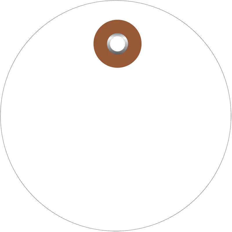 3" White Plastic Circle Tags 100/Case