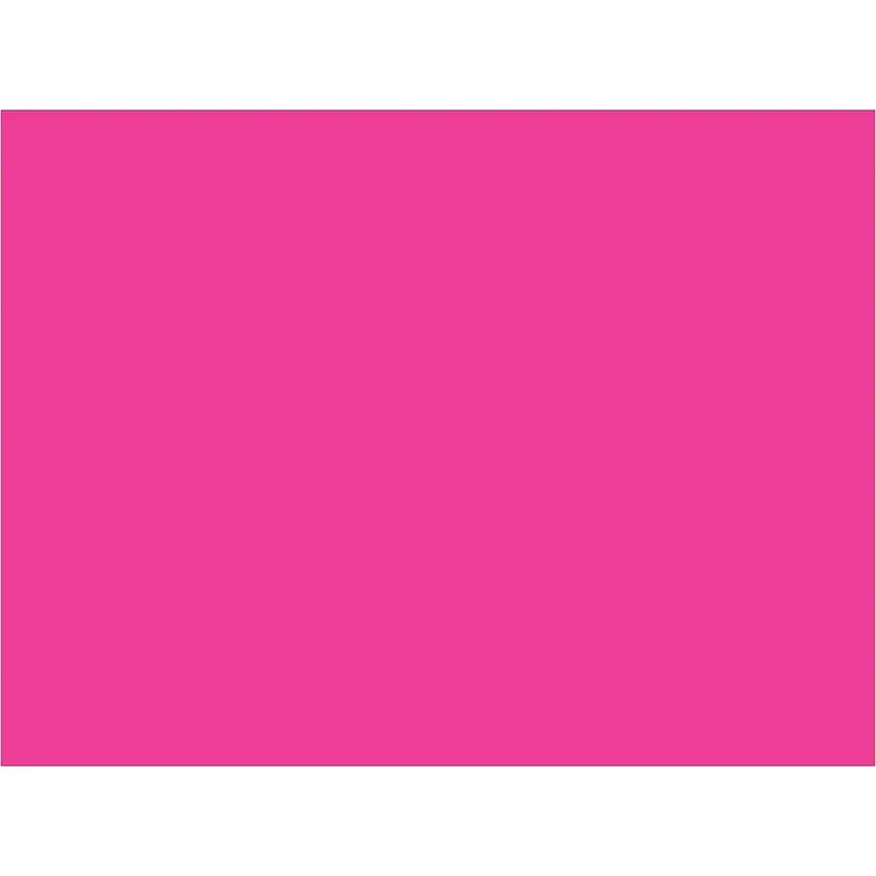 3 x 4" Fluorescent Pink Inventory Rectangle Labels 500/Roll