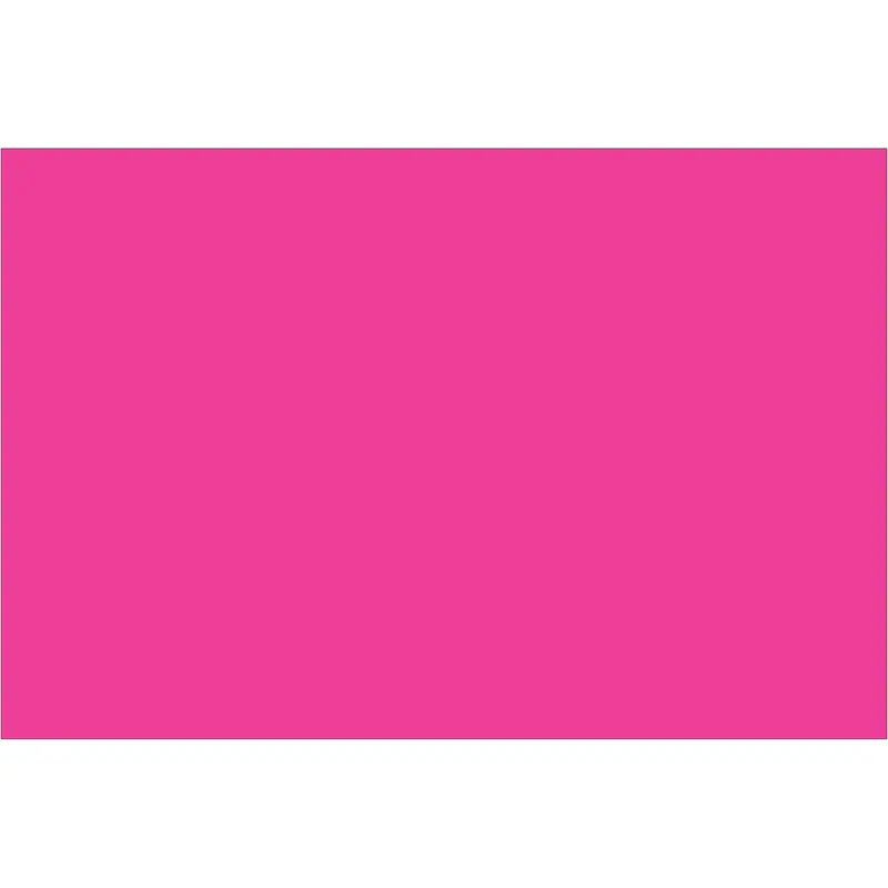 4 x 6" Fluorescent Pink Inventory Rectangle Labels 500/Roll