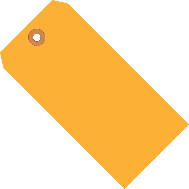 5 1/4 x 2 5/8 Fluorescent Orange 13 Pt. Shipping Tags 1000/Case