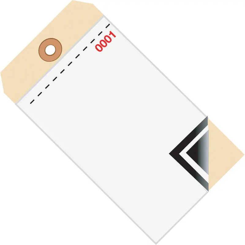 6 1/4 x 3 1/8 - (0000-0499) Inventory Tags 3 Part Blank w/Carbon #8 500/Case