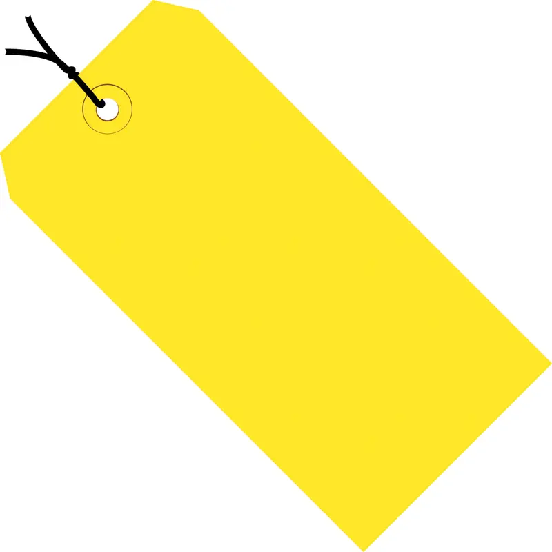 5-1/4 x 2-5/8 Pre-Strung Yellow Tags (THICK BOARD - 13 POINT) 1000/Case