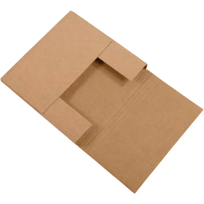 7 1/2 x 7 1/2 x 2 Kraft Easy-Fold Mailers  50/Bundle