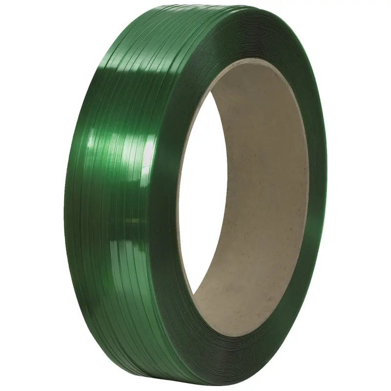 7/16" x .021 500# (16x6) Signode Comparable Polyester Strap 10,500 Feet GREEN
