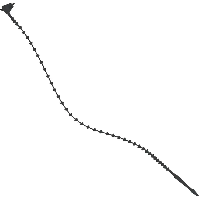 8" Beaded Security Tie - Black 2000/Case