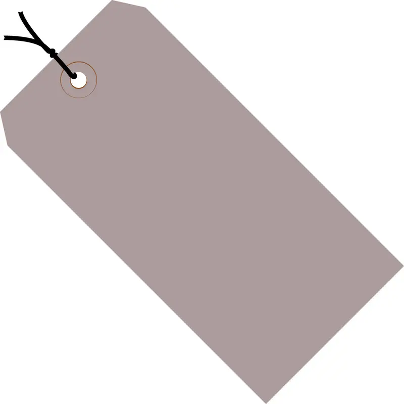 8 x 4 Pre-Strung Grey Tags (THICK BOARD - 13 POINT) 500/Case