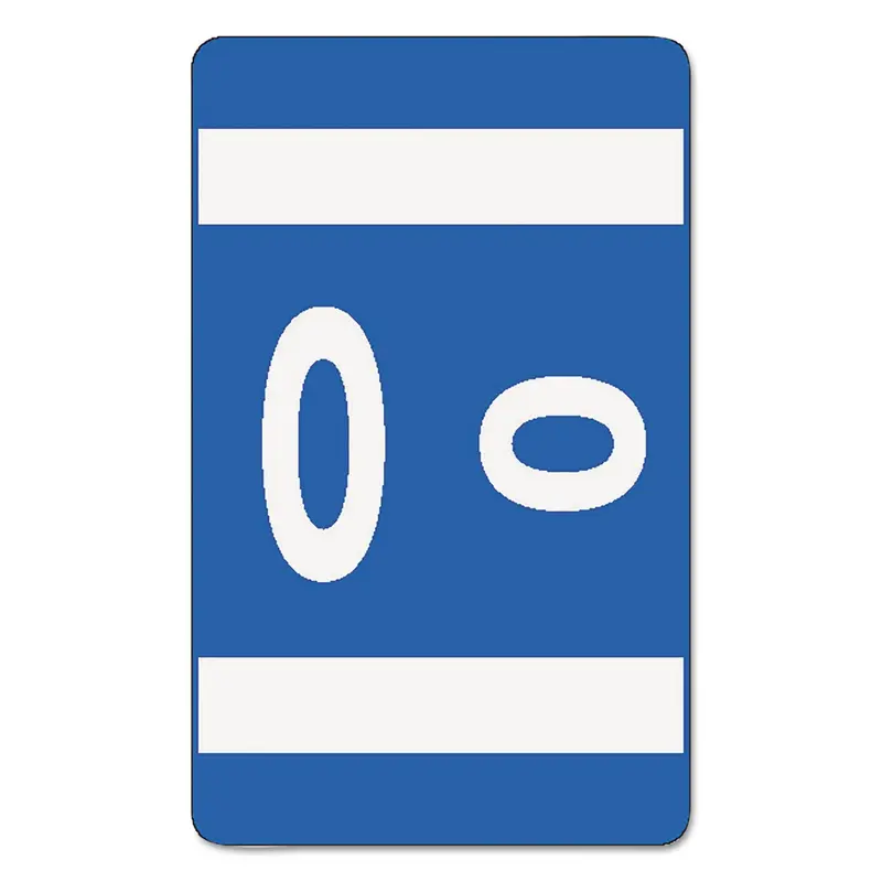 AlphaZ Color-Coded Second Letter Alphabetical Labels, O, 1 x 1.63, Dark Blue, 10/Sheet, 10 Sheets/Pack