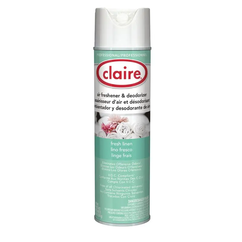 Aerosol Air Freshener and Deodorizer, Fresh Linen, 10 oz Aerosol Spray, 12 Cans