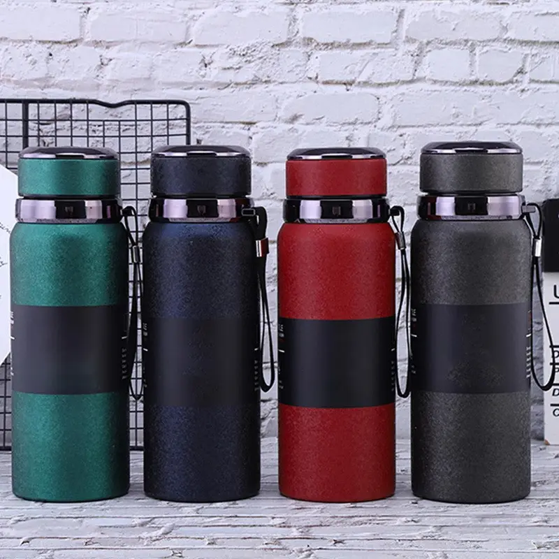 (Net) 800 ML| High Capacity Business Thermos Mug Stainless Steel Tumbler Insulated Water Bottle Vacuum Flask for Office Tea MugsBlack